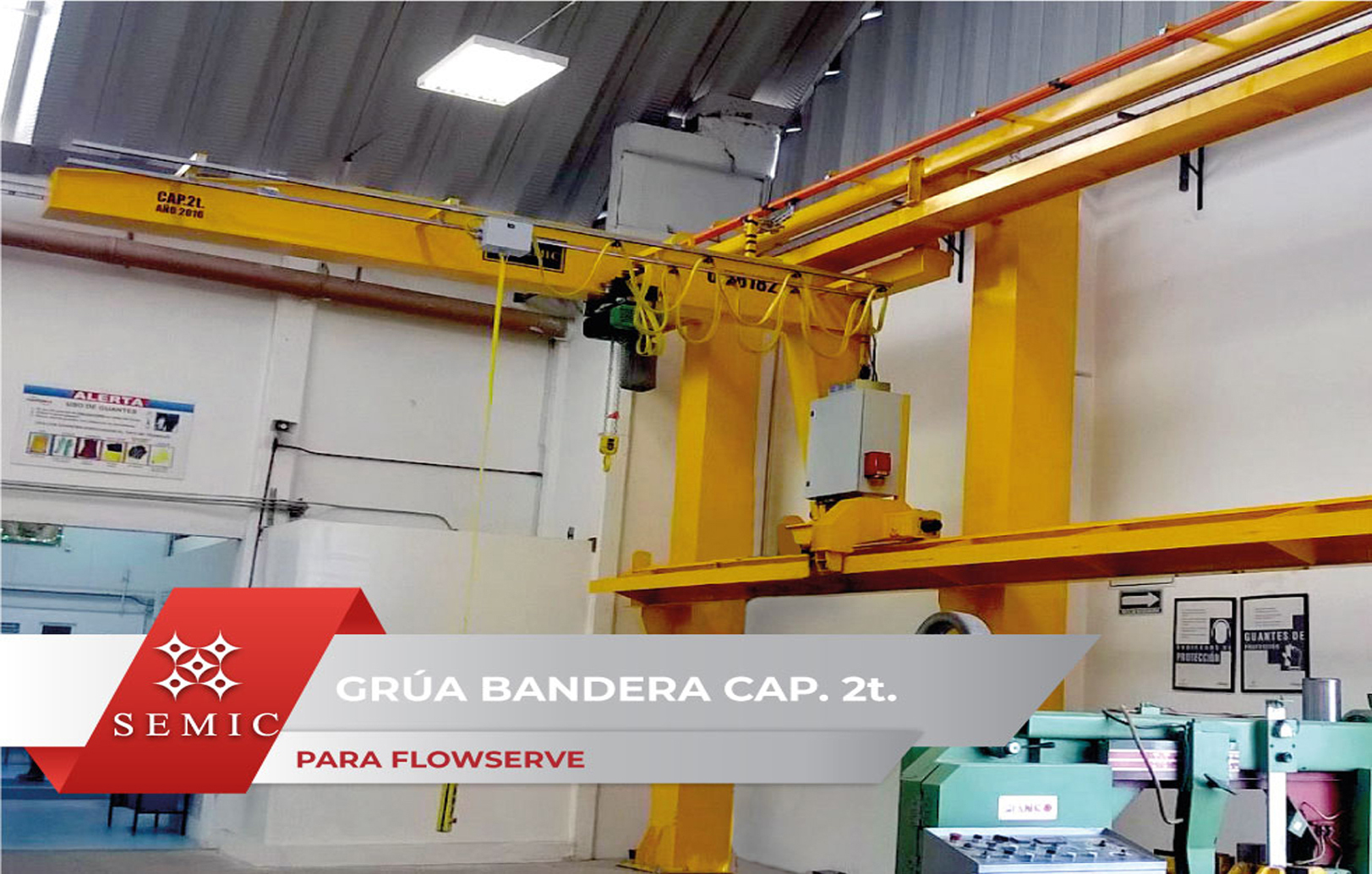 grua portico bandera